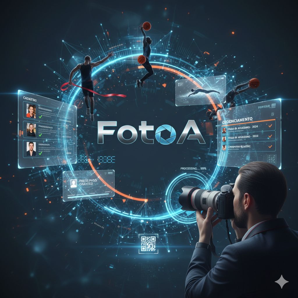 Fotógrafo esportivo em ação